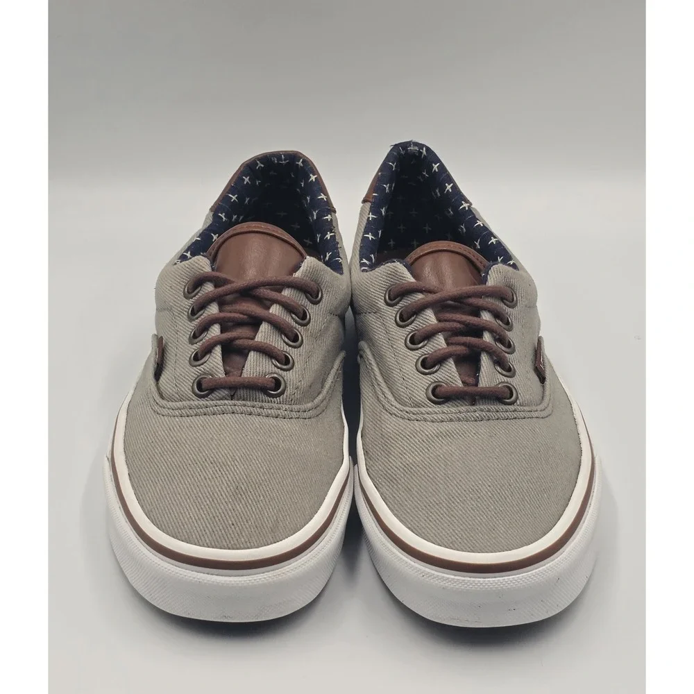 Vans Gray Brown Sneakers Men's 6.5 Women's 8 Low Top Casual 721356